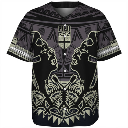 Fiji Baseball Shirt Fiji Bati Masi Tapa Style