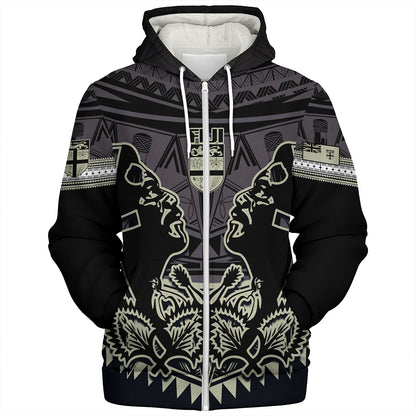 Fiji Sherpa Hoodie Fiji Bati Masi Tapa Style
