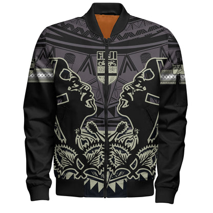 Fiji Bomber Jacket Fiji Bati Masi Tapa Style