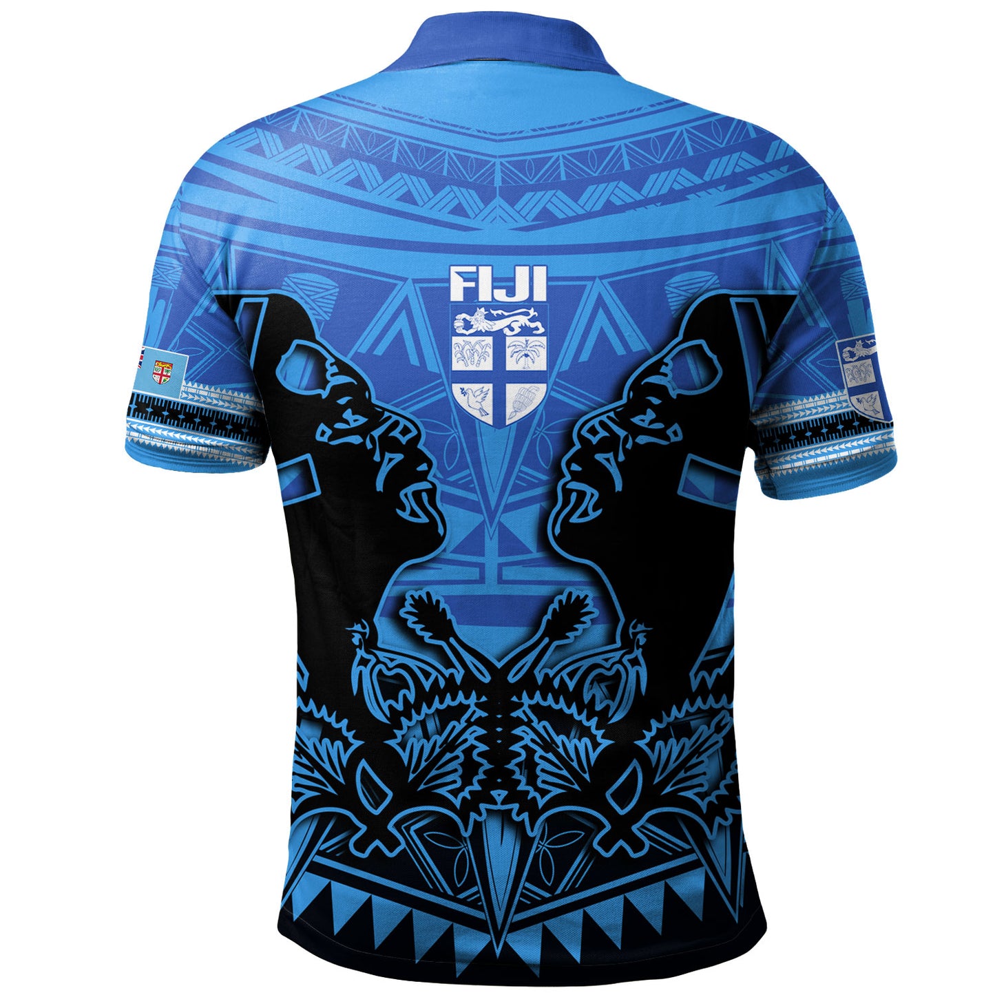 Fiji Polo Shirt Fiji Bati Masi Tapa Style