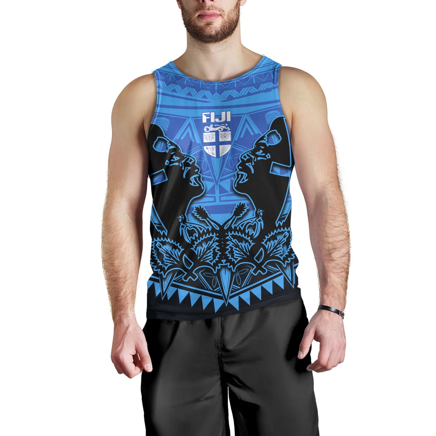 Fiji Tank Top Fiji Bati Masi Tapa Style