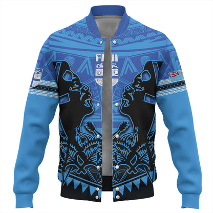 Fiji Baseball Jacket Fiji Bati Masi Tapa Style
