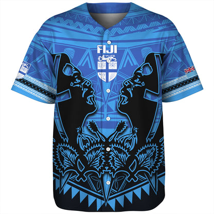 Fiji Baseball Shirt Fiji Bati Masi Tapa Style