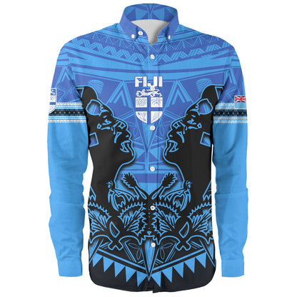 Fiji Long Sleeve Shirt Fiji Bati Masi Tapa Style