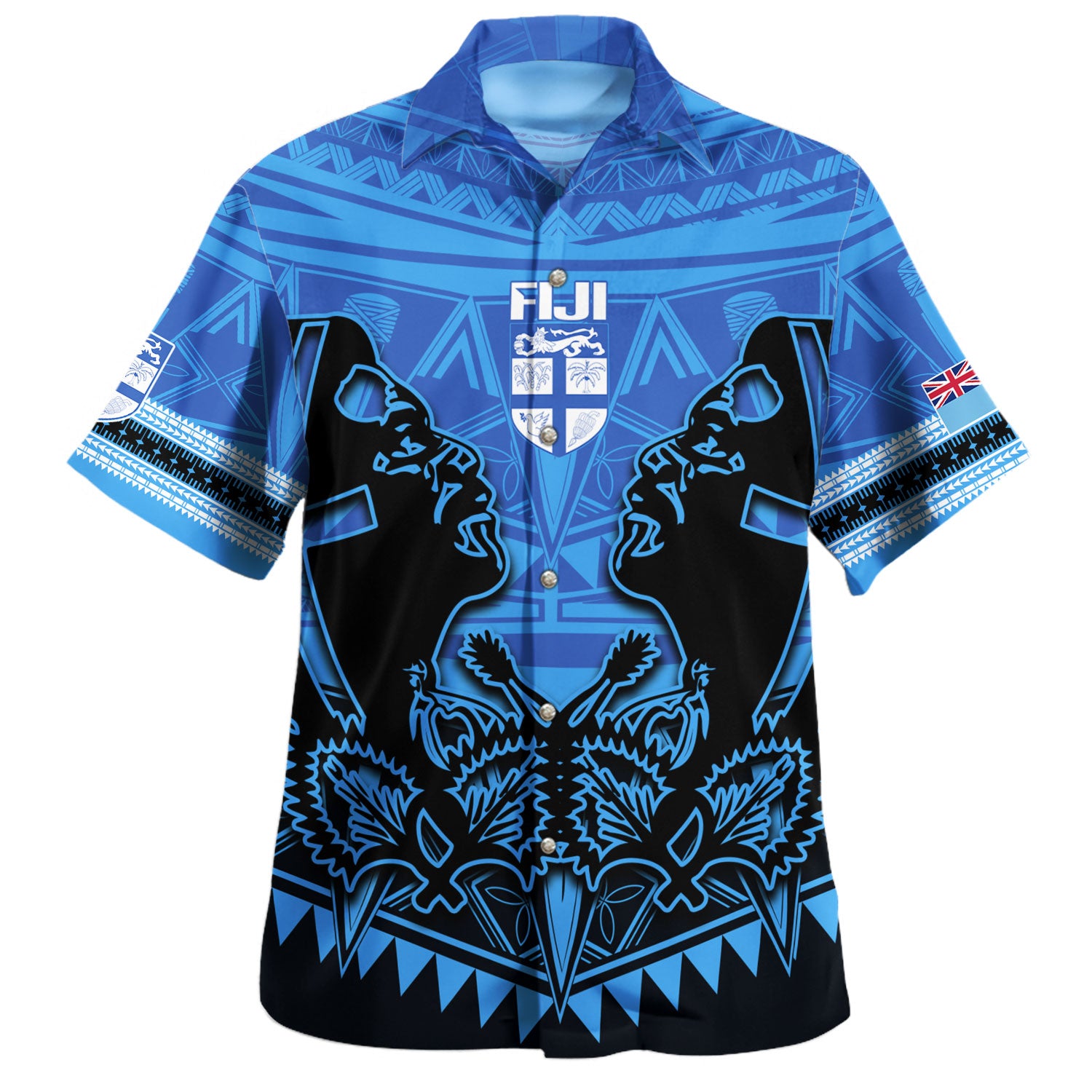 Fiji Hawaiian Shirt Fiji Bati Masi Tapa Style