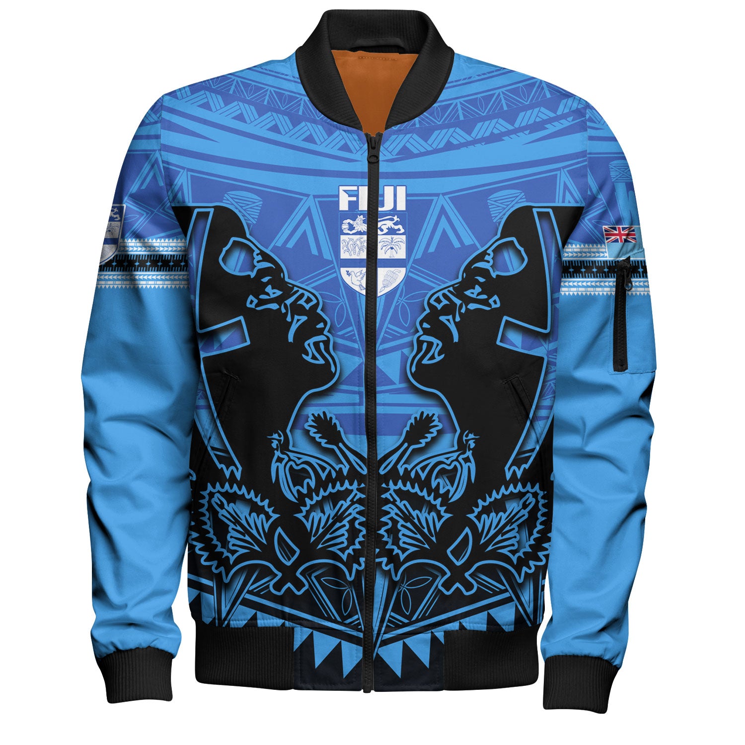 Fiji Bomber Jacket Fiji Bati Masi Tapa Style