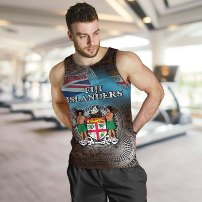 Fiji Tank Top Custom Fiji Islanders Tapa Masi Design