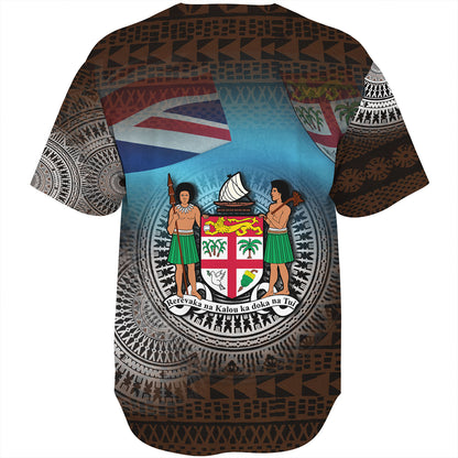 Fiji Baseball Shirt Custom Fiji Islanders Tapa Masi Design