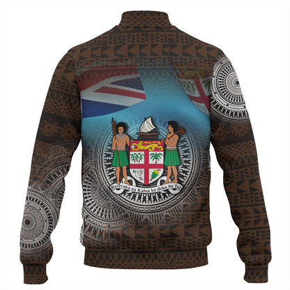 Fiji Baseball Jacket Custom Fiji Islanders Tapa Masi Design