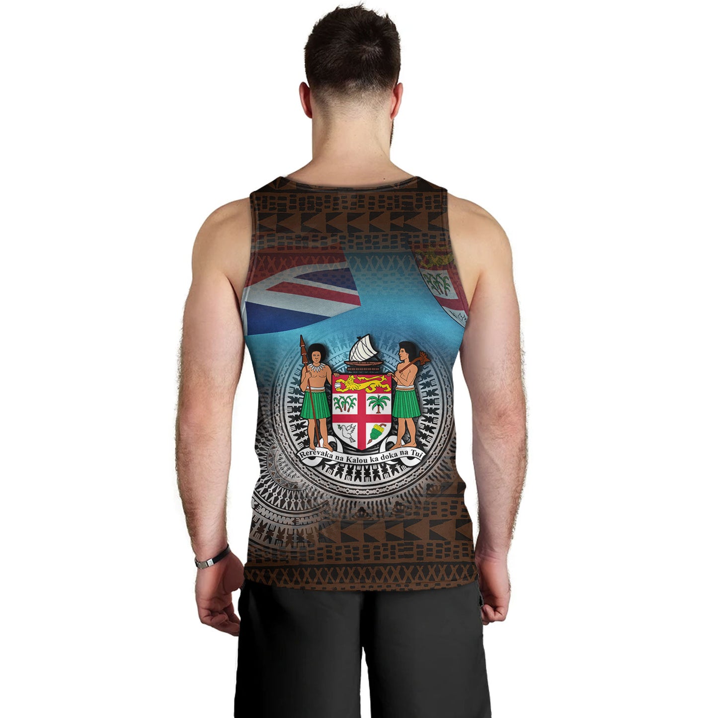 Fiji Tank Top Custom Fiji Islanders Tapa Masi Design
