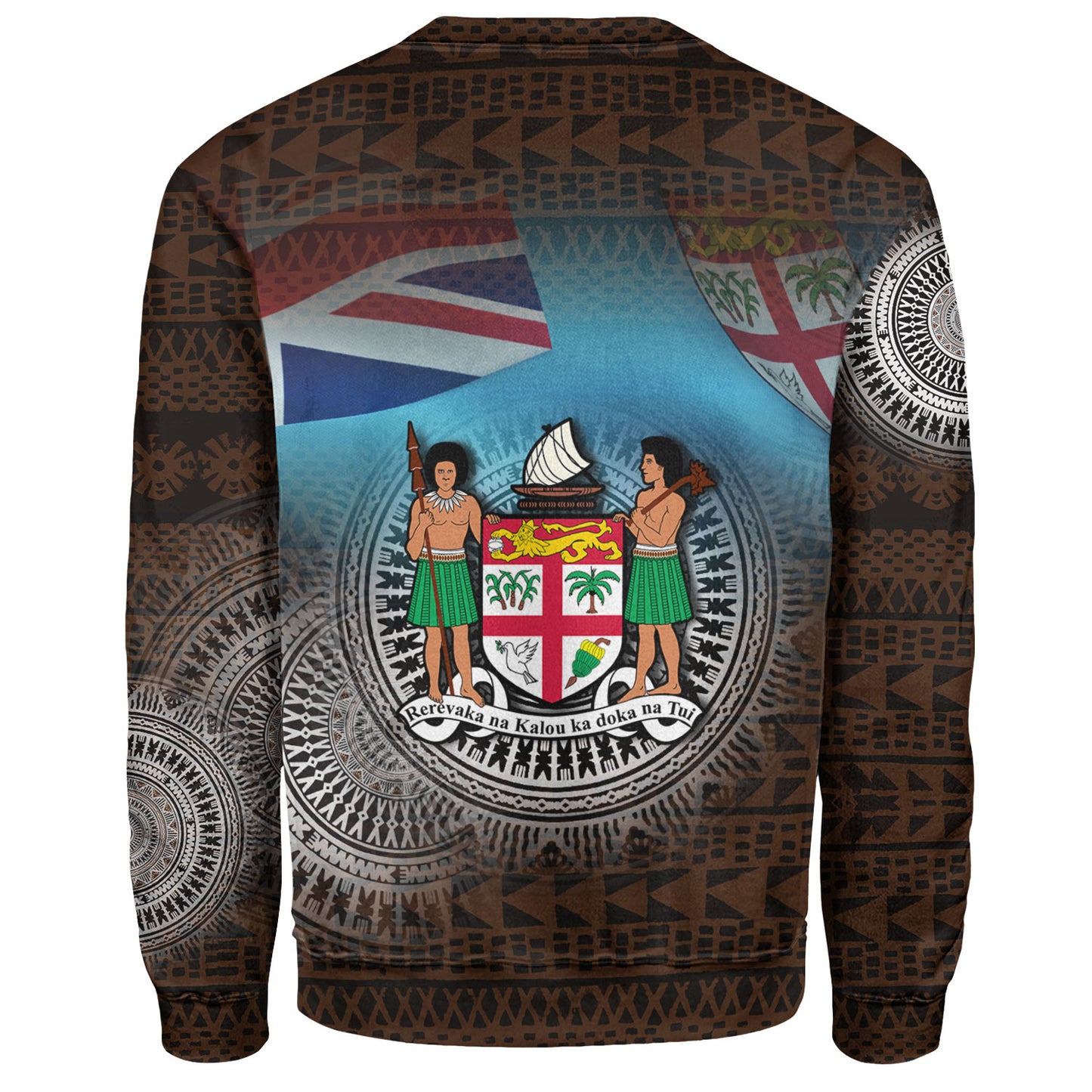 Fiji Sweatshirt Custom Fiji Islanders Tapa Masi Design