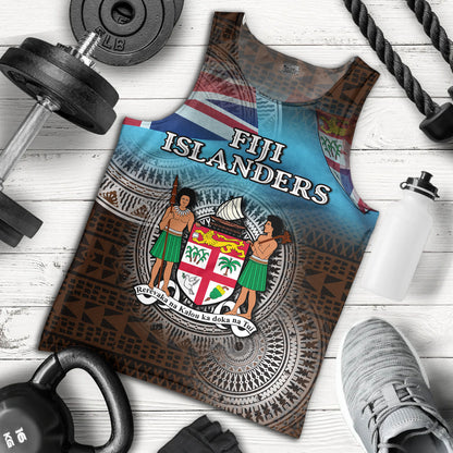 Fiji Tank Top Custom Fiji Islanders Tapa Masi Design