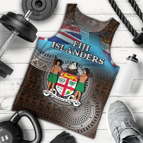 Fiji Tank Top Custom Fiji Islanders Tapa Masi Design