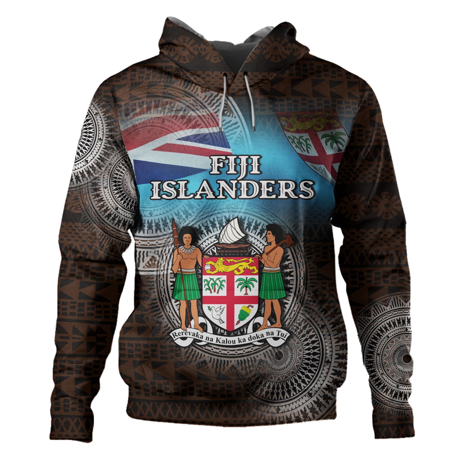 Fiji Hoodie Custom Fiji Islanders Tapa Masi Design