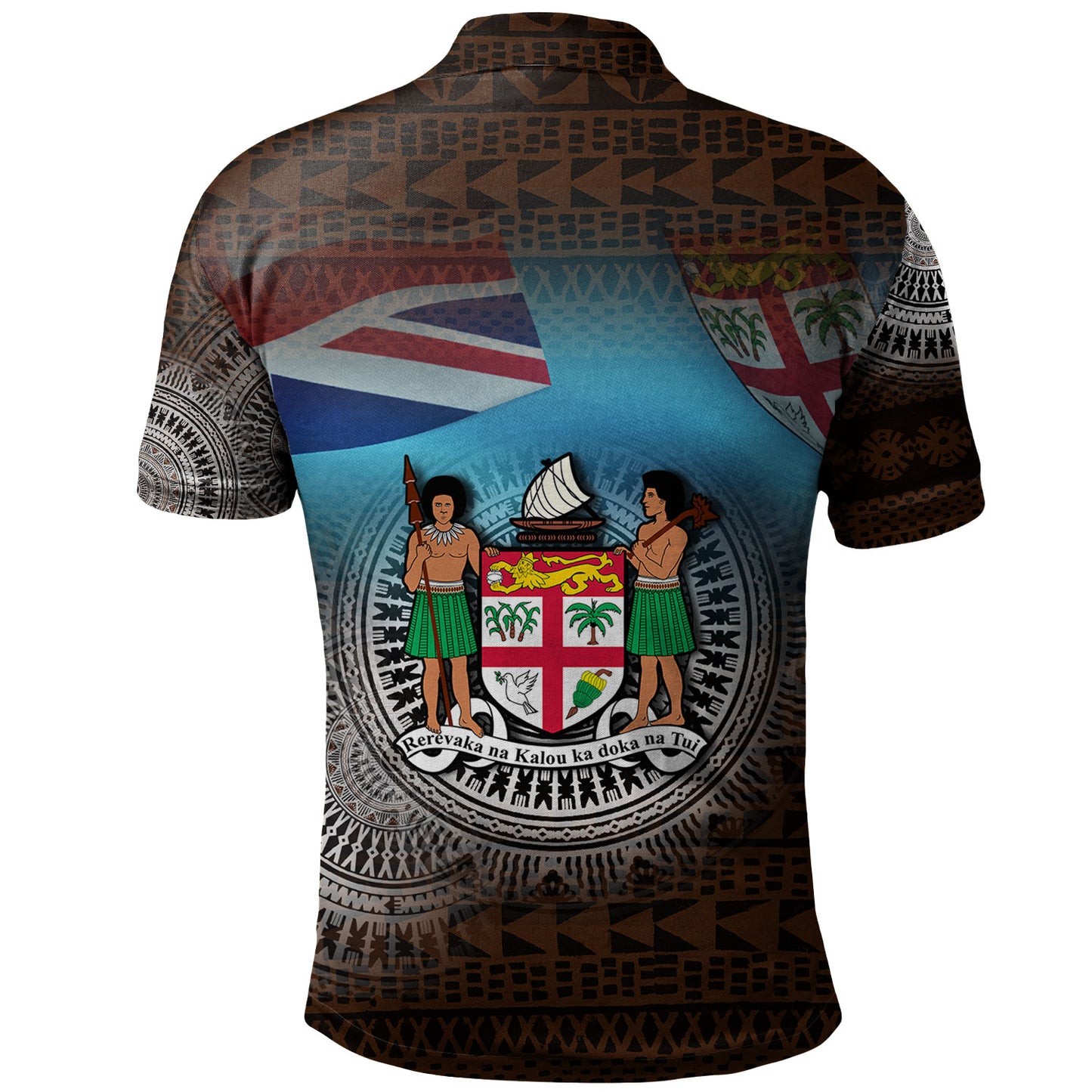 Fiji Polo Shirt Custom Fiji Islanders Tapa Masi Design