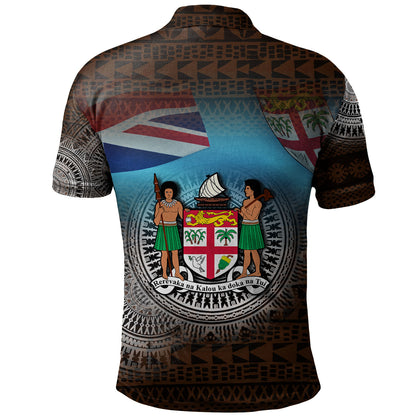 Fiji Polo Shirt Custom Fiji Islanders Tapa Masi Design