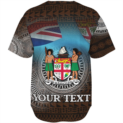 Fiji Baseball Shirt Custom Fiji Islanders Tapa Masi Design