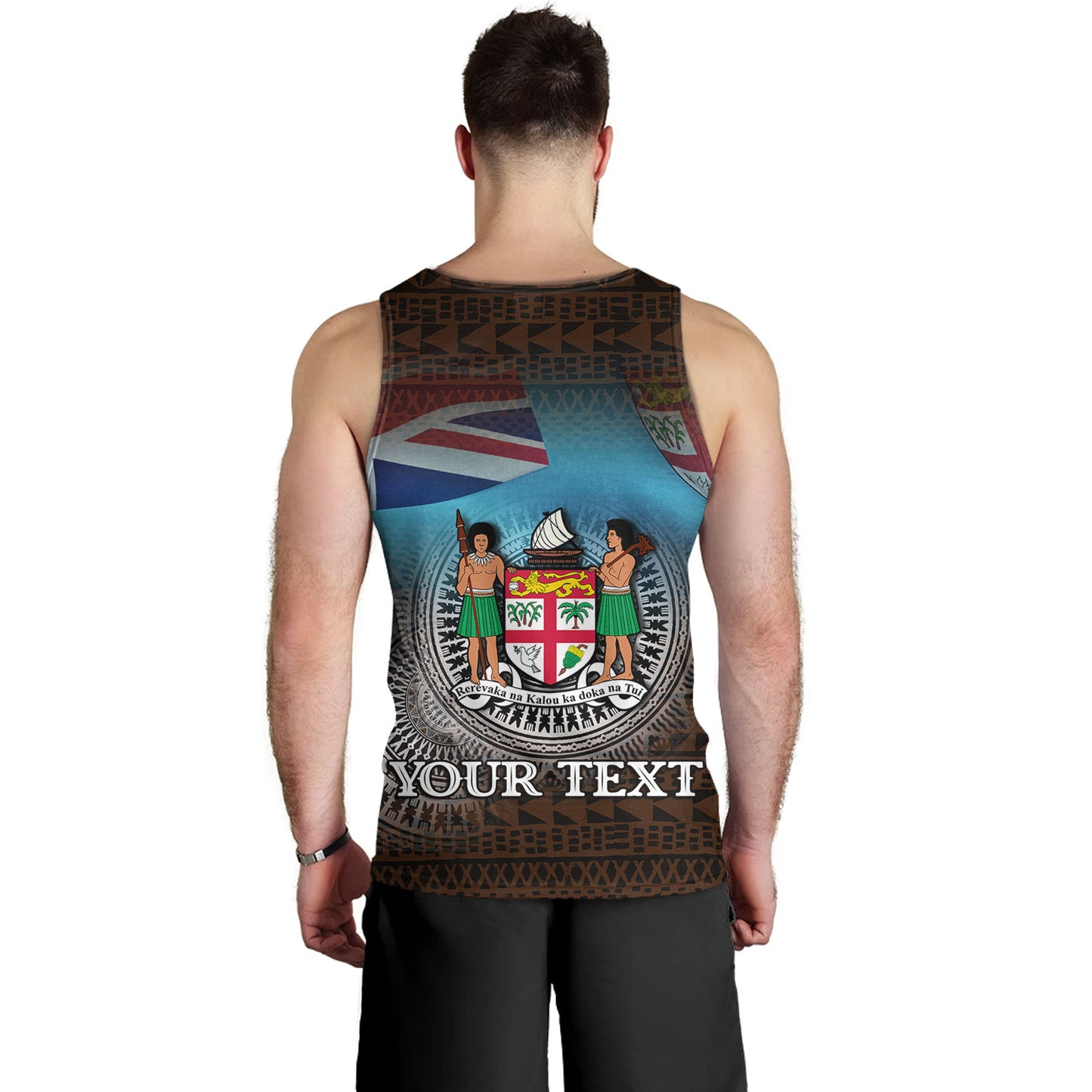 Fiji Tank Top Custom Fiji Islanders Tapa Masi Design