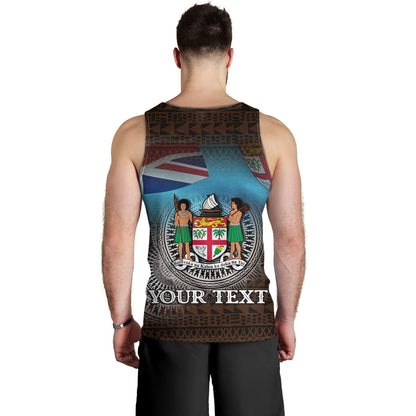 Fiji Tank Top Custom Fiji Islanders Tapa Masi Design