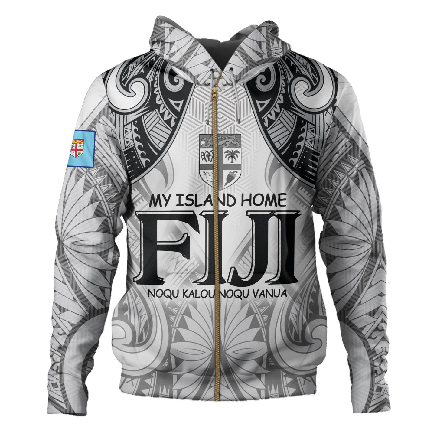Fiji Hoodie Fiji My Island Home Tribal Patterns