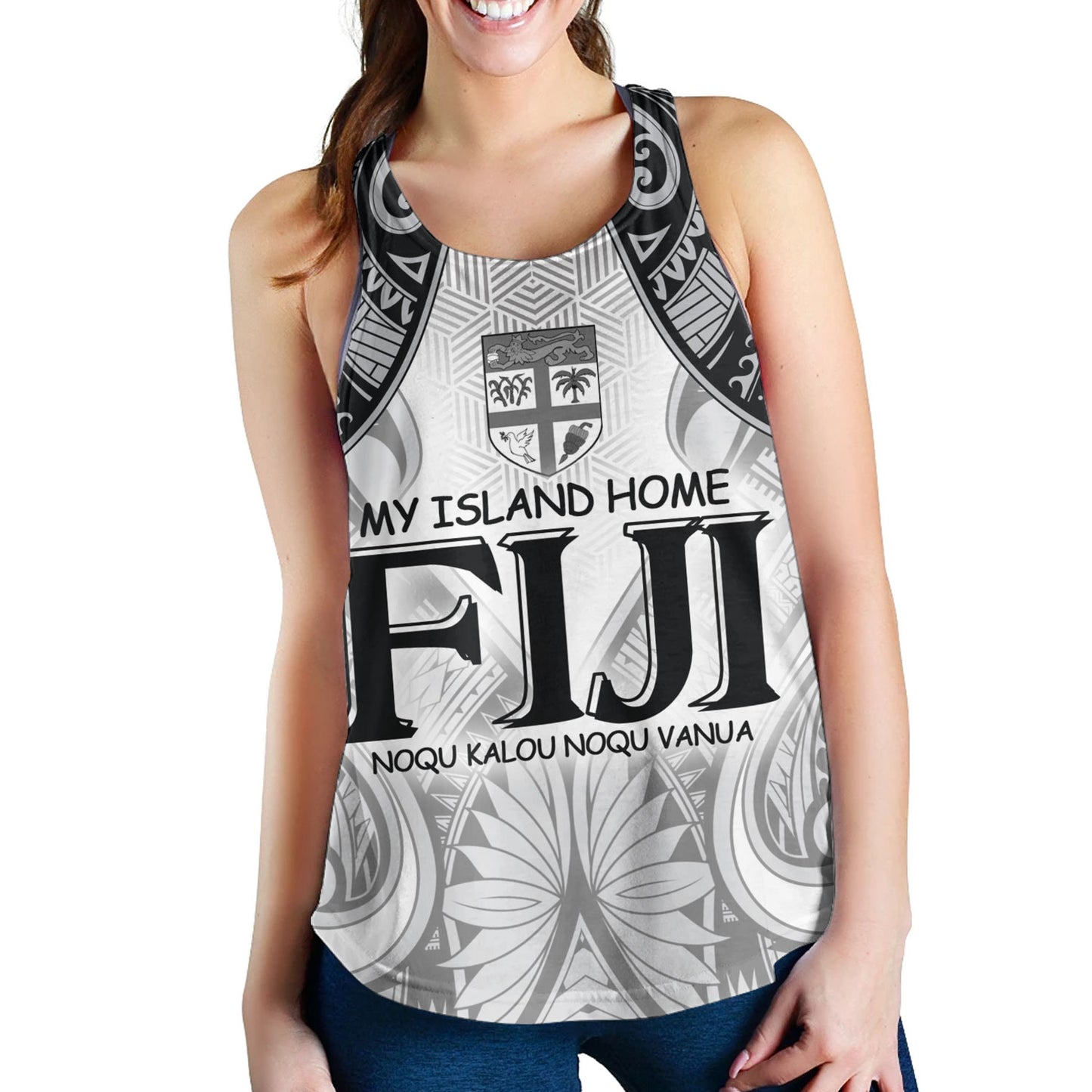Fiji Women Tank Fiji My Island Home Tribal Patterns