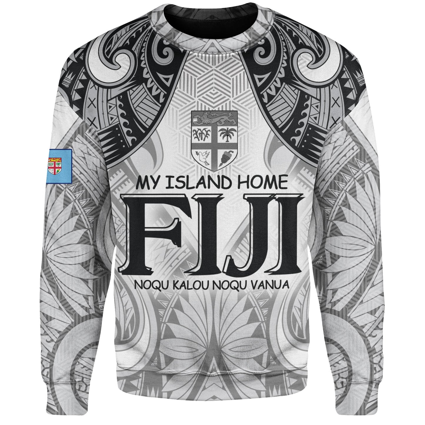 Fiji Sweatshirt Fiji My Island Home Tribal Patterns