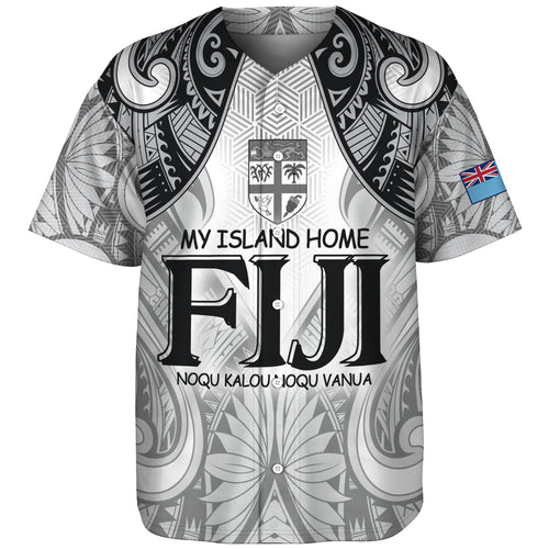 Fiji Baseball Shirt Fiji My Island Home Tribal Patterns