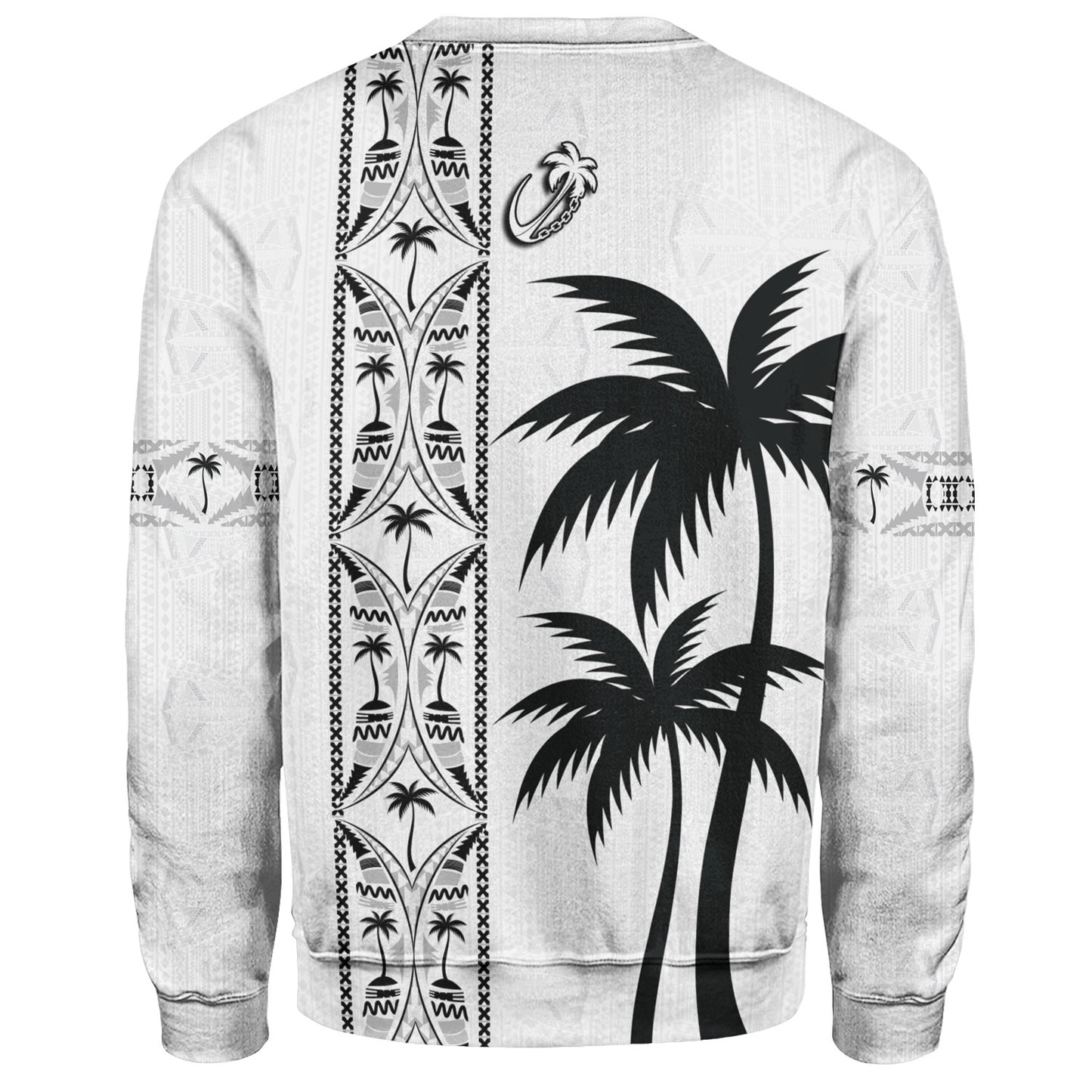 Fiji Sweatshirt Fiji Rugby Tapa Palms Tree Designs