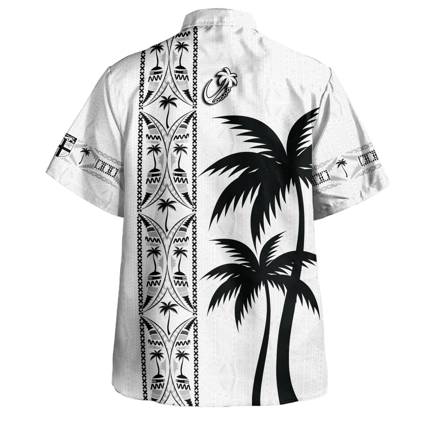 Fiji Custom Personalised Hawaiian Shirt Fijian Masi Palm Curve Style