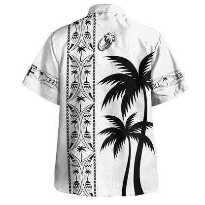 Fiji Custom Personalised Hawaiian Shirt Fijian Masi Palm Curve Style