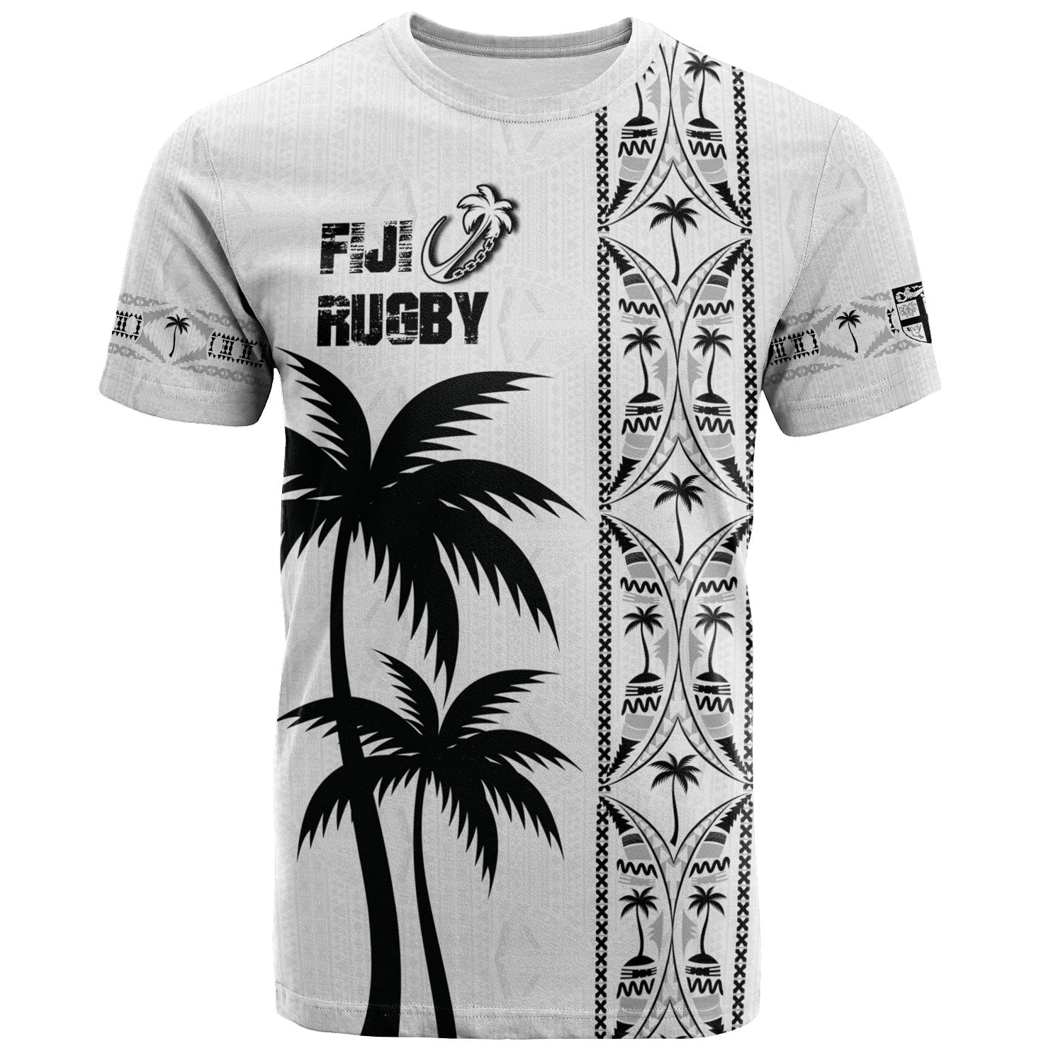 Fiji T-Shirt Fiji Rugby Tapa Palms Tree Designs