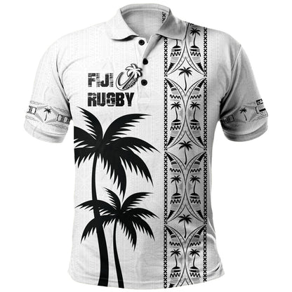 Fiji Polo Shirt Fiji Rugby Tapa Palms Tree Designs