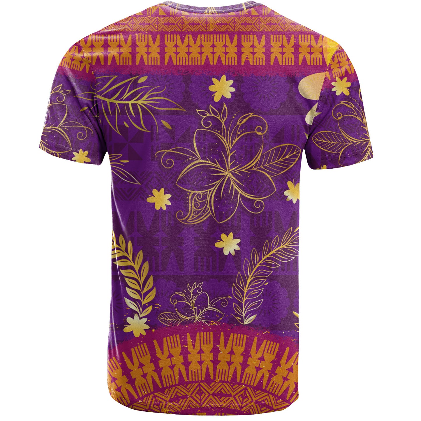 Fiji T-Shirt Fiji Tapa Tropical Plumeria Flowers Bouquet