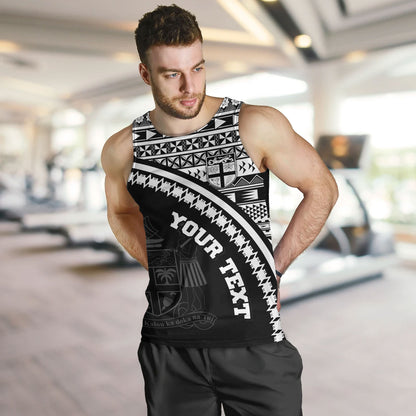 Fiji Custom Personalised Tank Top Fijian Kesakesa Masi Patterns Curve Style