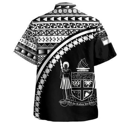 Fiji Custom Personalised Hawaiian Shirt Bula Si'a Fijian Flag Tapa Patterns Style