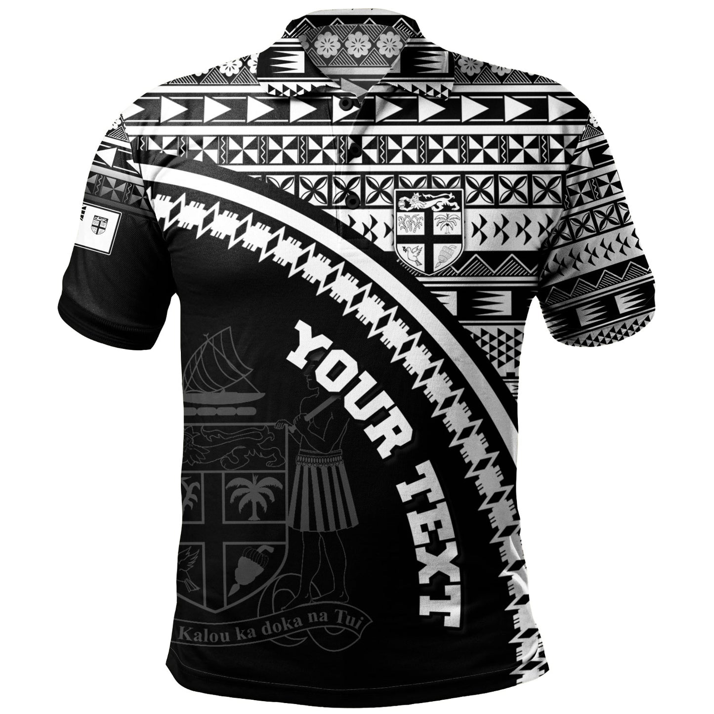 Fiji Custom Personalised Polo Shirt Fijian Kesakesa Masi Patterns Curve Style