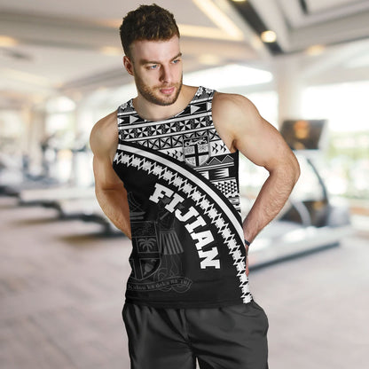 Fiji Custom Personalised Tank Top Fijian Kesakesa Masi Patterns Curve Style