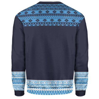 Fiji Sweatshirt Fijian Makare And Tapa Design