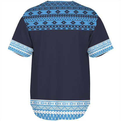 Fiji Baseball Shirt Fijian Makare And Tapa Design