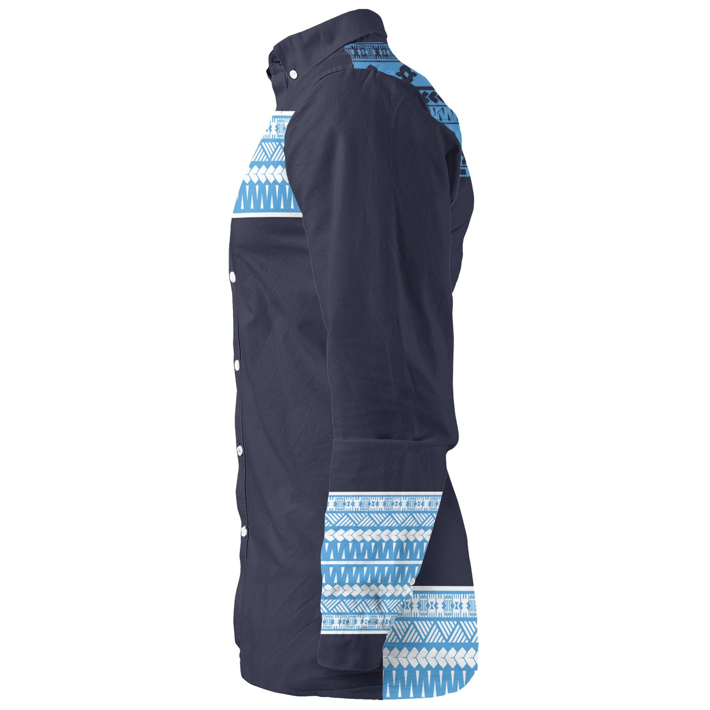 Fiji Long Sleeve Shirt Fijian Makare And Tapa Design