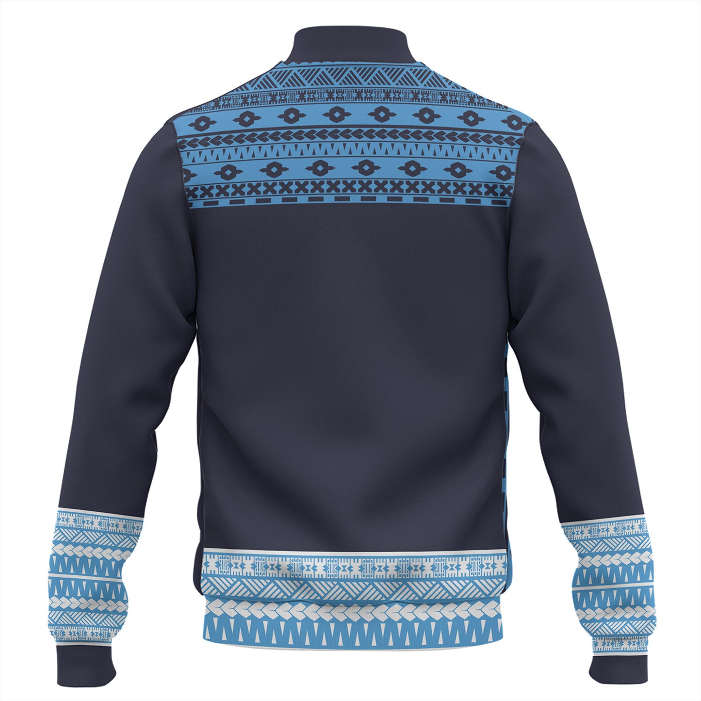 Fiji Baseball Jacket Fijian Makare And Tapa Design