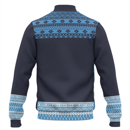 Fiji Baseball Jacket Fijian Makare And Tapa Design