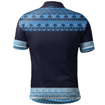 Fiji Polo Shirt Fijian Makare And Tapa Design