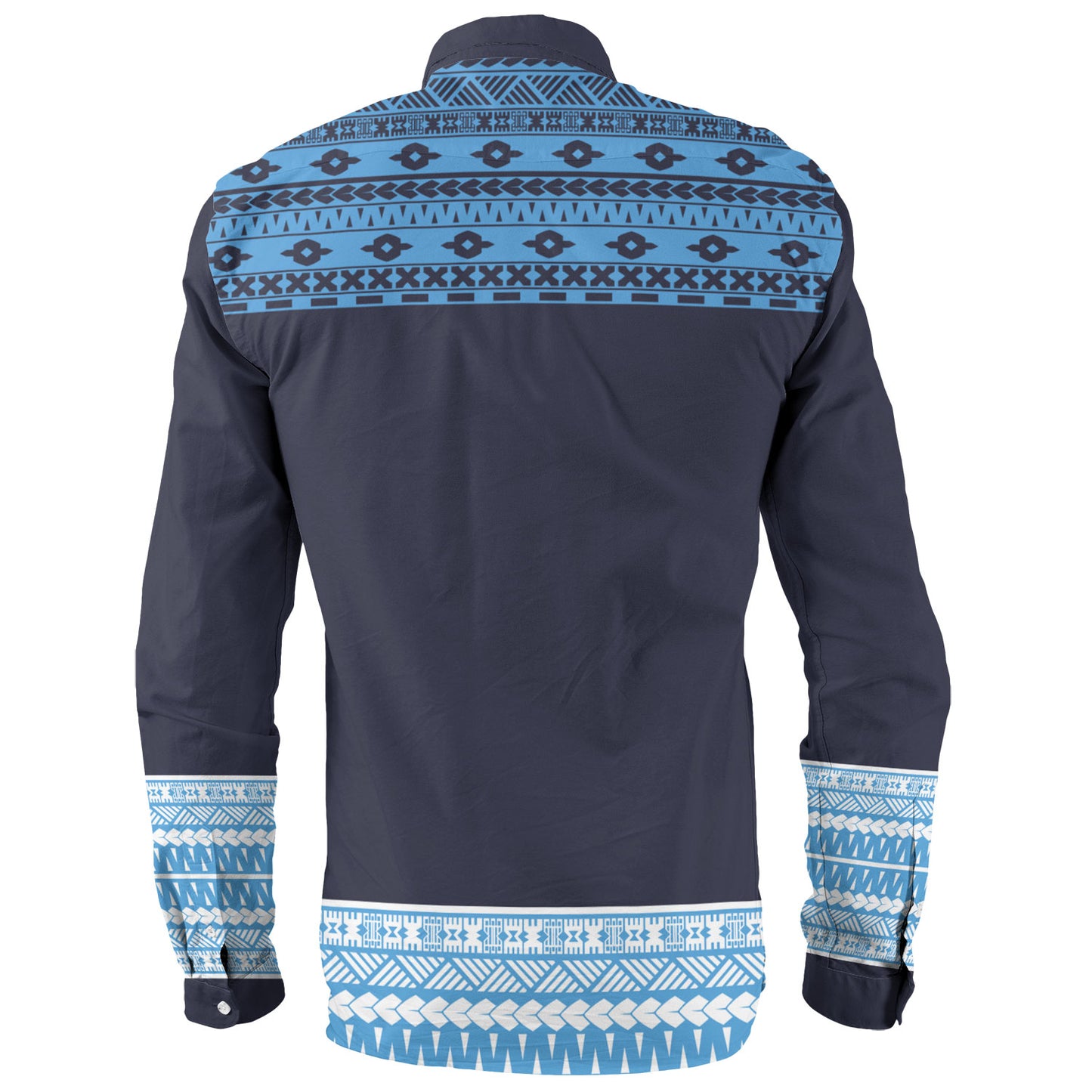 Fiji Long Sleeve Shirt Fijian Makare And Tapa Design