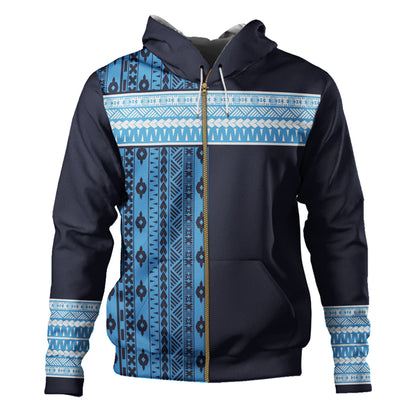 Fiji Hoodie Fijian Makare And Tapa Design