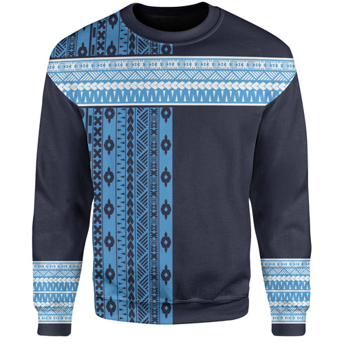 Fiji Sweatshirt Fijian Makare And Tapa Design