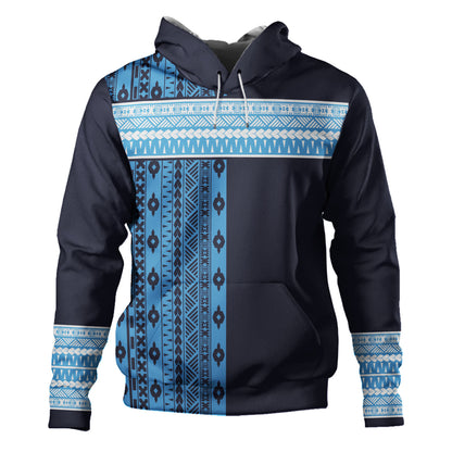 Fiji Hoodie Fijian Makare And Tapa Design