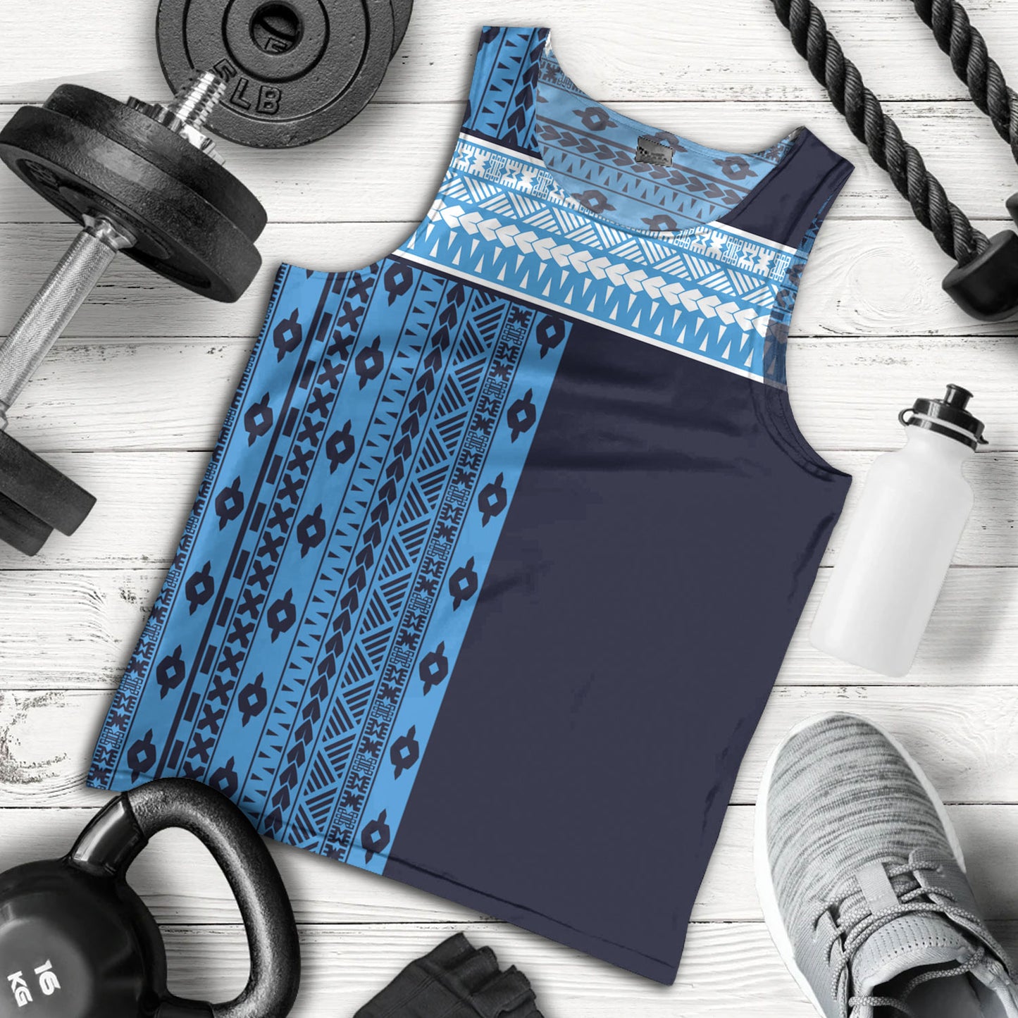 Fiji Tank Top Fijian Makare And Tapa Design