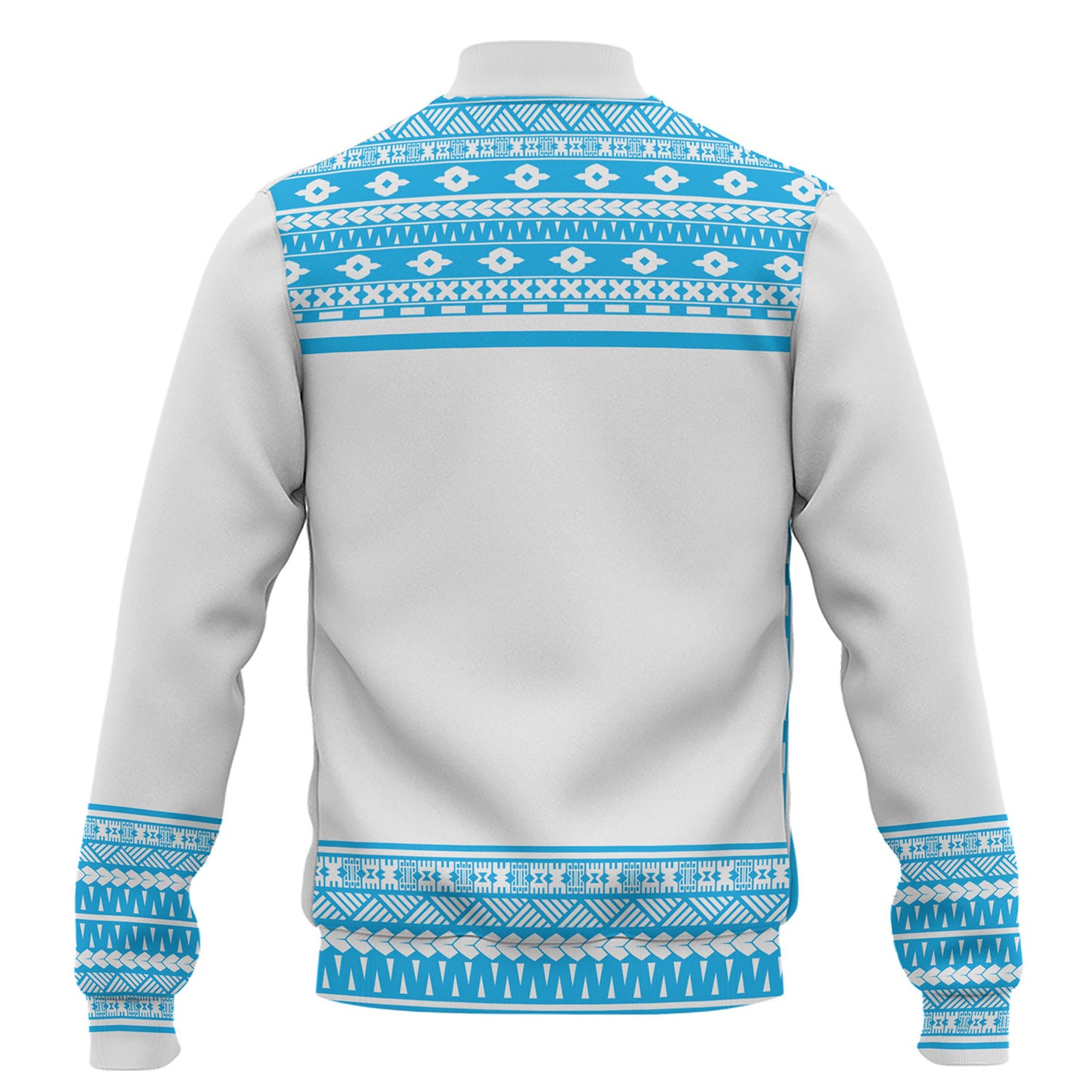 Fiji Baseball Jacket Fijian Makare And Tapa Design