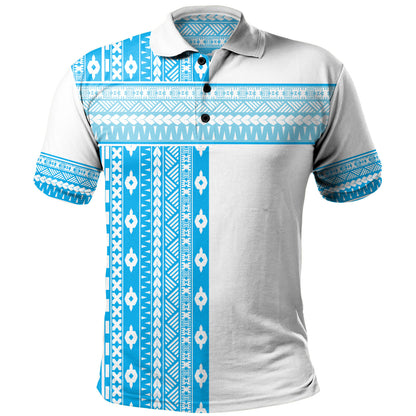 Fiji Polo Shirt Fijian Makare And Tapa Design